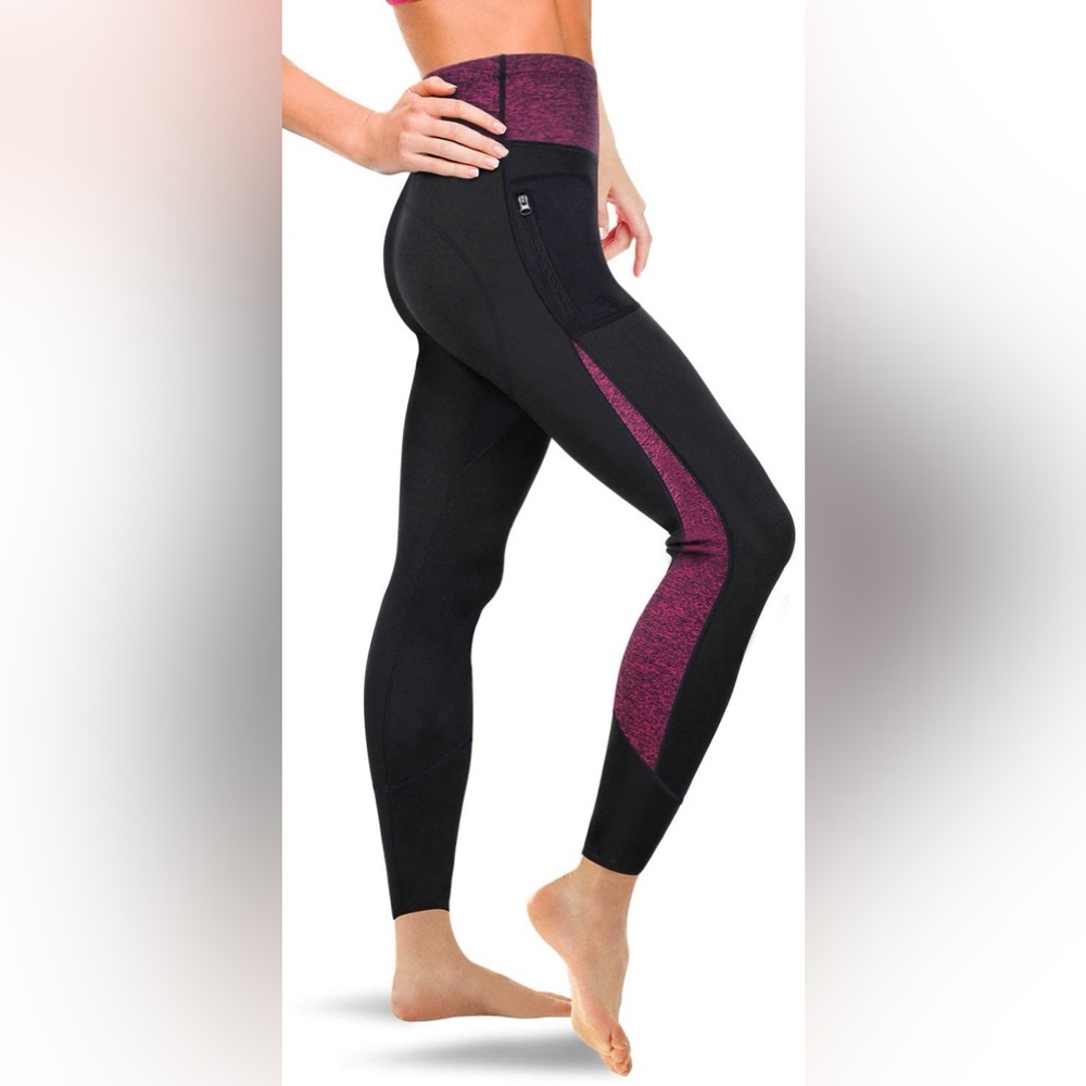 Neoprene Women’s Sauna Weight Loss Slimming Hot Thermo Sweat Leggings Size M